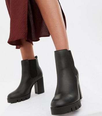 new look black platform boots