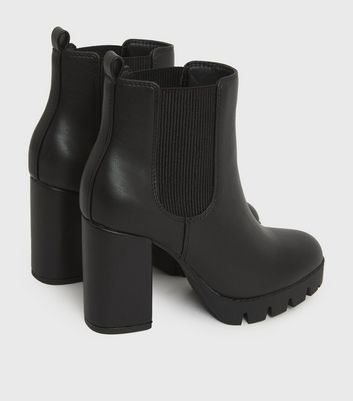black booties with platform