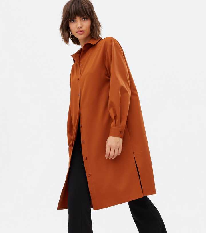 Rust Long Oversized Shirt