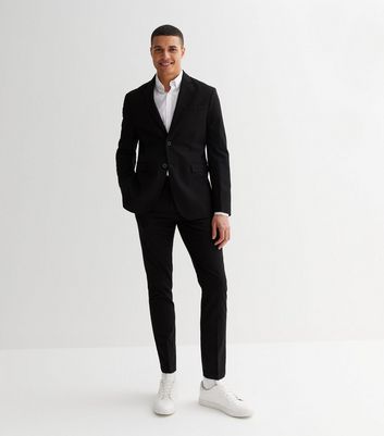 Skinny fit hot sale black suits