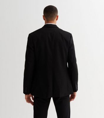 Mens skinny fit hot sale black suit