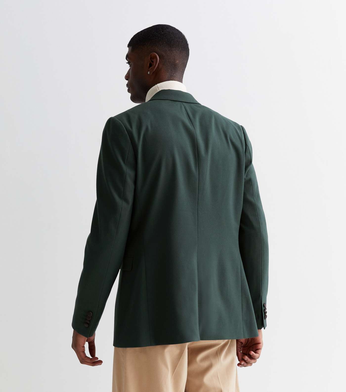 Dark Green Skinny Fit Suit Jacket Image 4