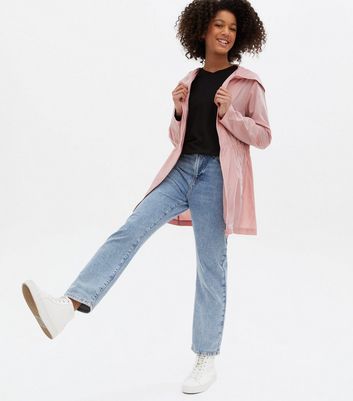 Girls Pale Pink Hooded Packaway Anorak