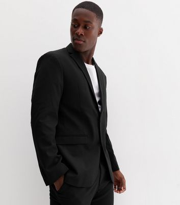 Men's Black Slim Suit Jacket New Look