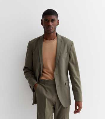 Khaki Slim Suit Jacket