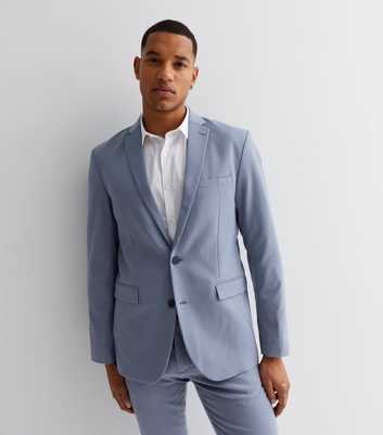 Bright Blue Slim Fit Suit Jacket
