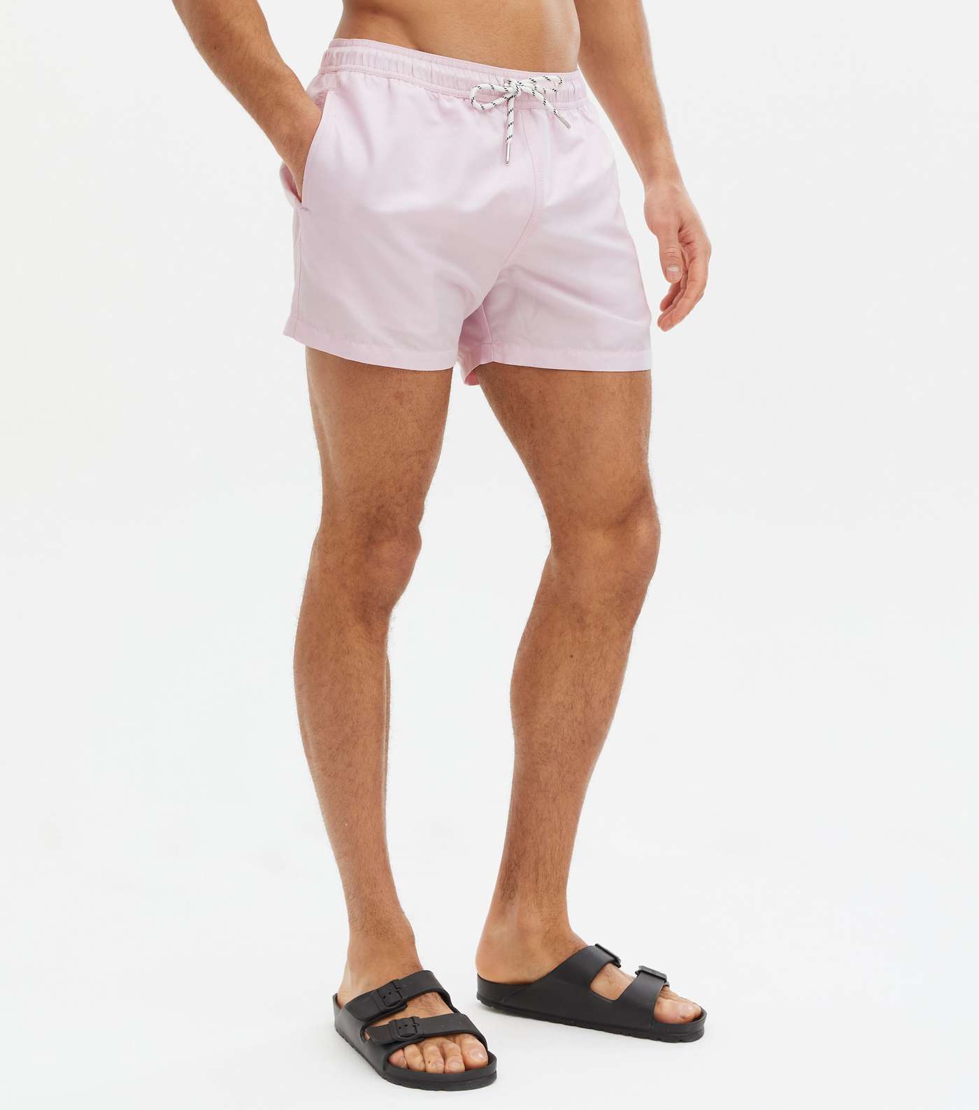 Pink Regular Length Swim Shorts Image 2