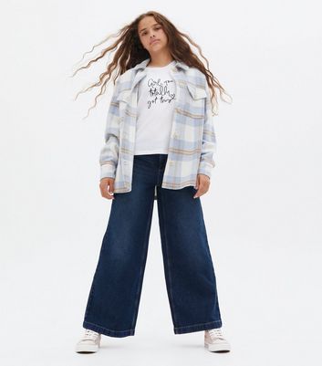 Teenager Bekleidung für Mädchen KIDS ONLY Blue Crop Wide Leg Jeans