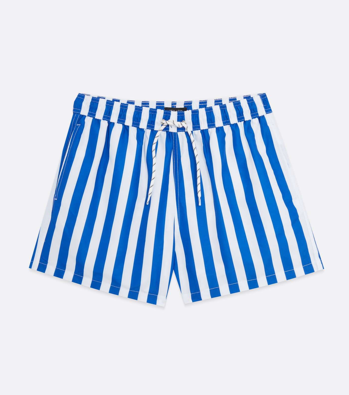 Bright Blue Stripe Swim Shorts Image 5