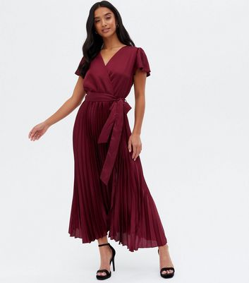 new look burgundy dress