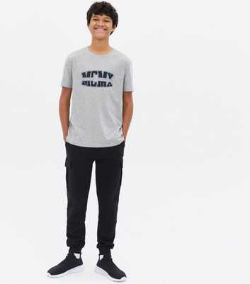 Boys Grey Marl MCMX Logo T-Shirt