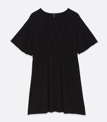 H and m black wrap clearance dress