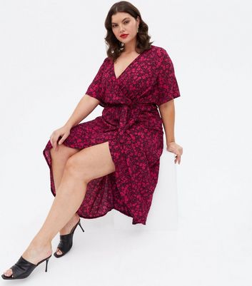 New look best sale red wrap dress