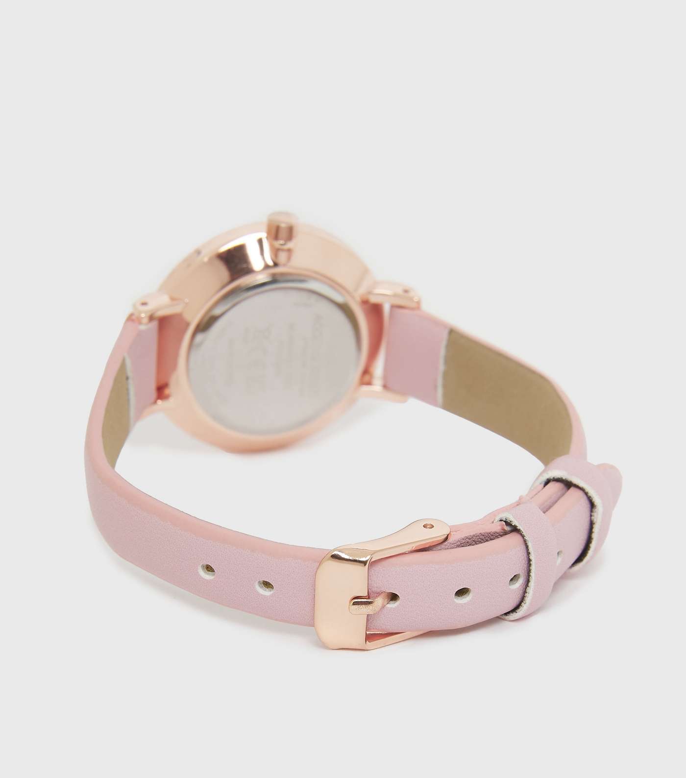 Pink Leather-Look Skinny Strap Watch Image 3