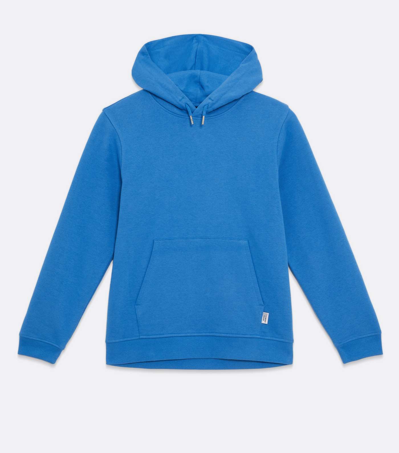 Boys Bright Blue Jersey Pocket Front Hoodie Image 5