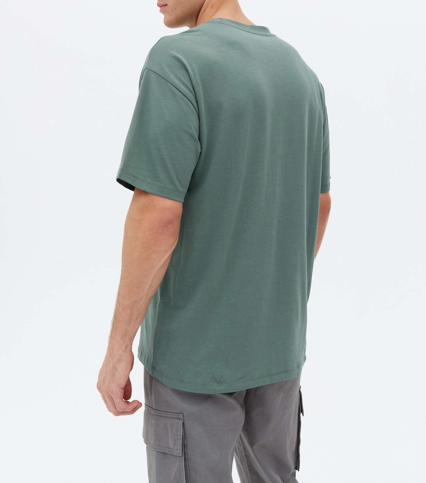 Green Short Sleeve Crew Oversized T-Shirt Image 4
