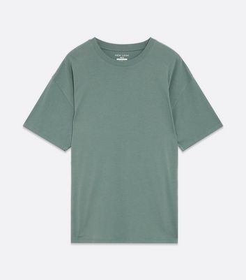 Herrenmode Bekleidung für Herren Green Short Sleeve Crew Oversized T-Shirt