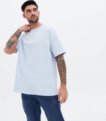 Pale Blue Short Sleeve Crew Oversized T 