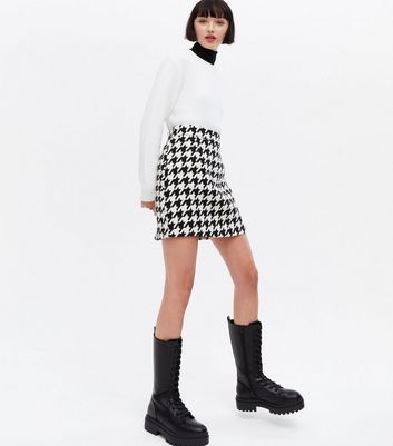 new look dogtooth skirt