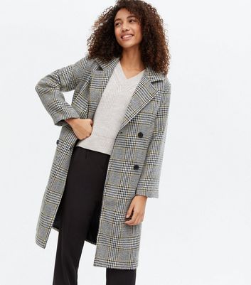 new look checkered coat