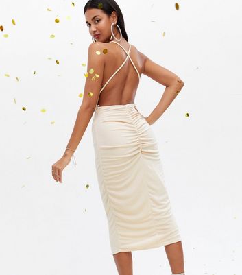 Gold slinky cheap dress