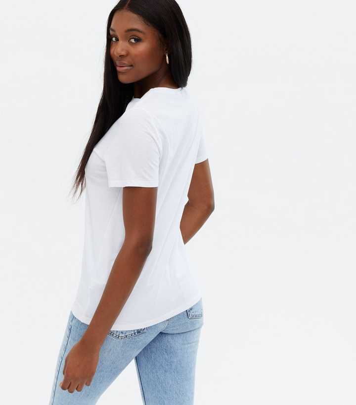 cute white tees for womens