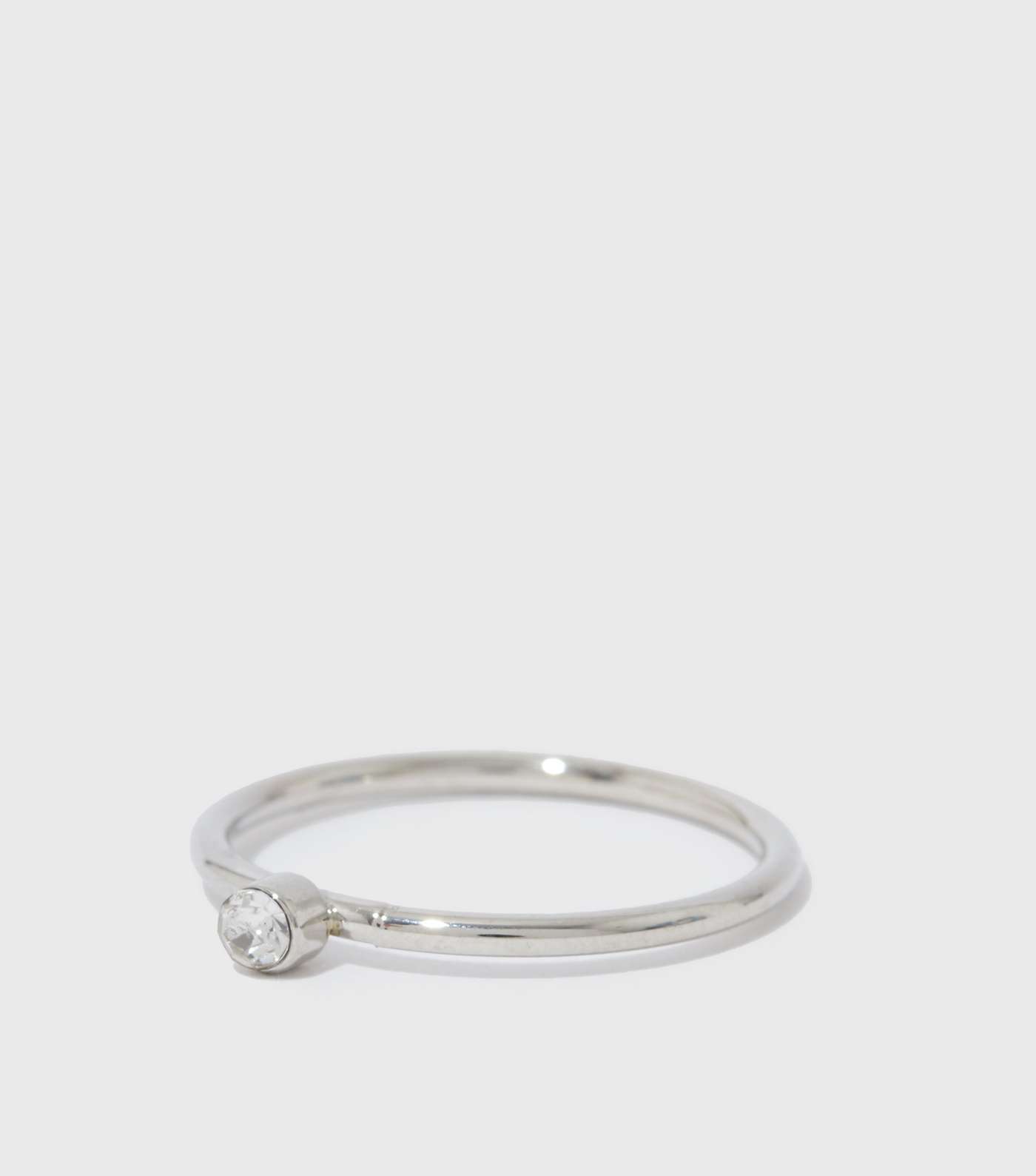 Girls Silver Diamanté Ring