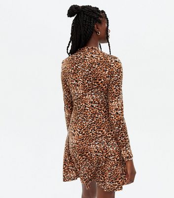 topshop leopard print dress