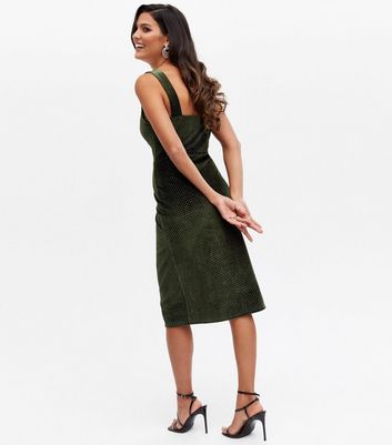 Corset Front Midi Dress 