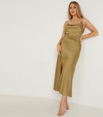 new look olive dress