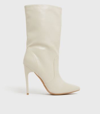 womens white calf boots