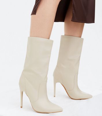 white pointy booties