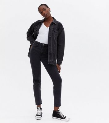 Tall Black Denim Oversized Jacket | New 