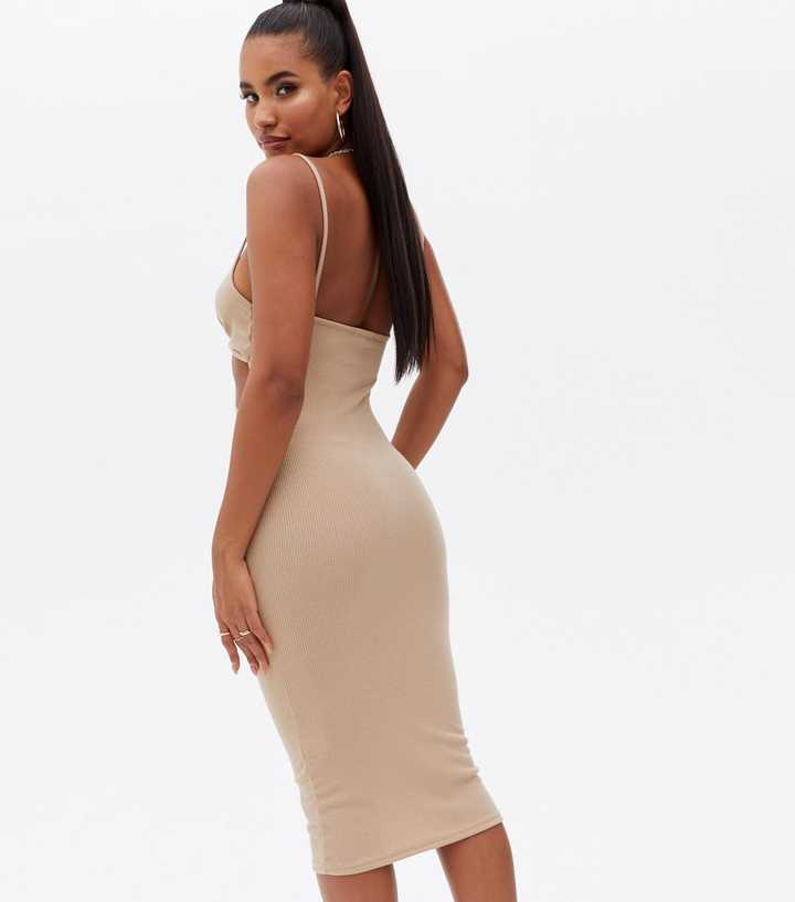 princess polly baby blue dress AX Paris | Stone Tie Halter Neck Ruched Midi Dress main image 1