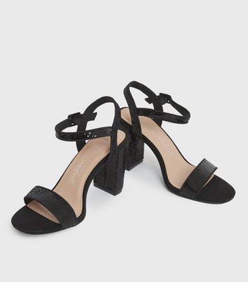 sequin block heel shoes