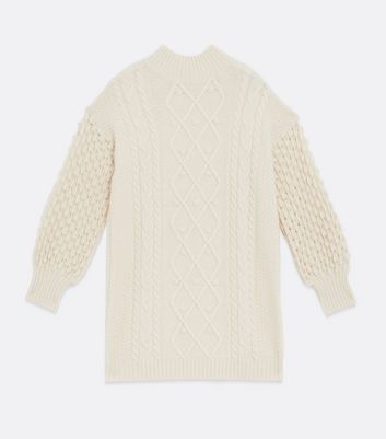 Blue Vanilla Off White Textured Cable 