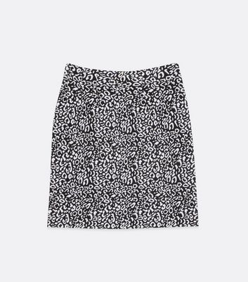 Leopard print shop mini skirt knitting