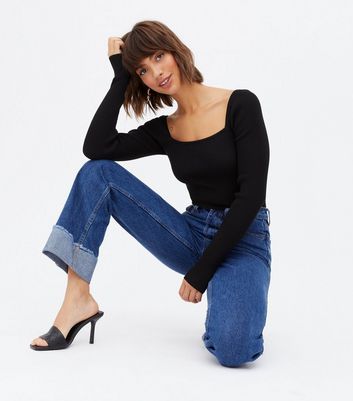 square neck long sleeve