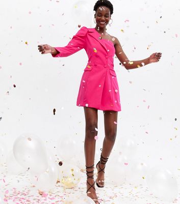 bright pink blazer dress