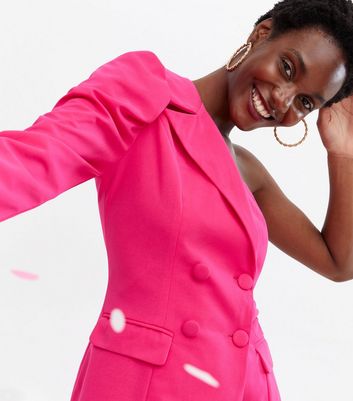 bright pink blazer dress