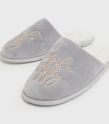 embroidered mule slippers