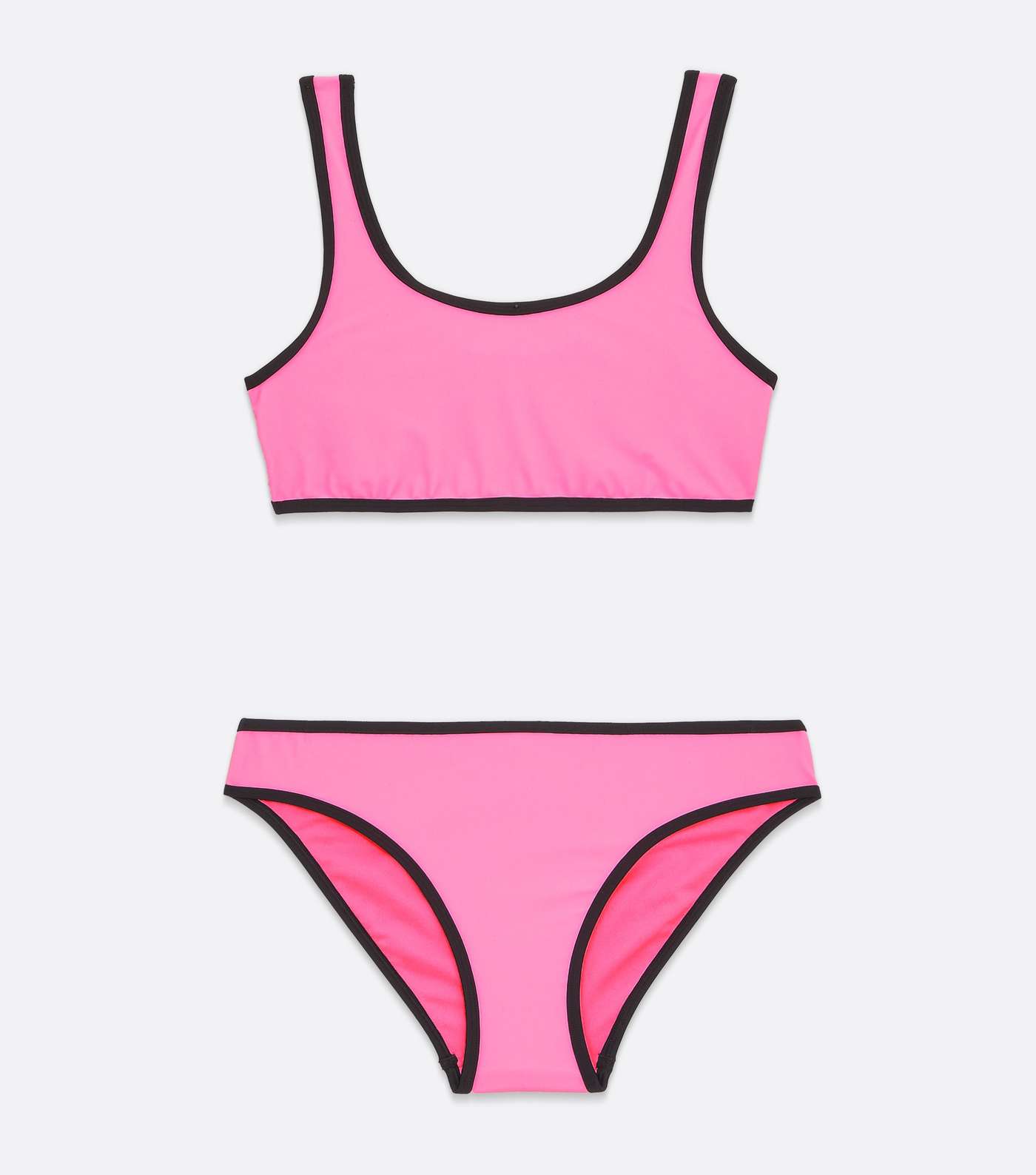 Girls Pink Scoop Bikini Set