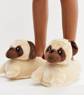 Womens 2025 pug slippers