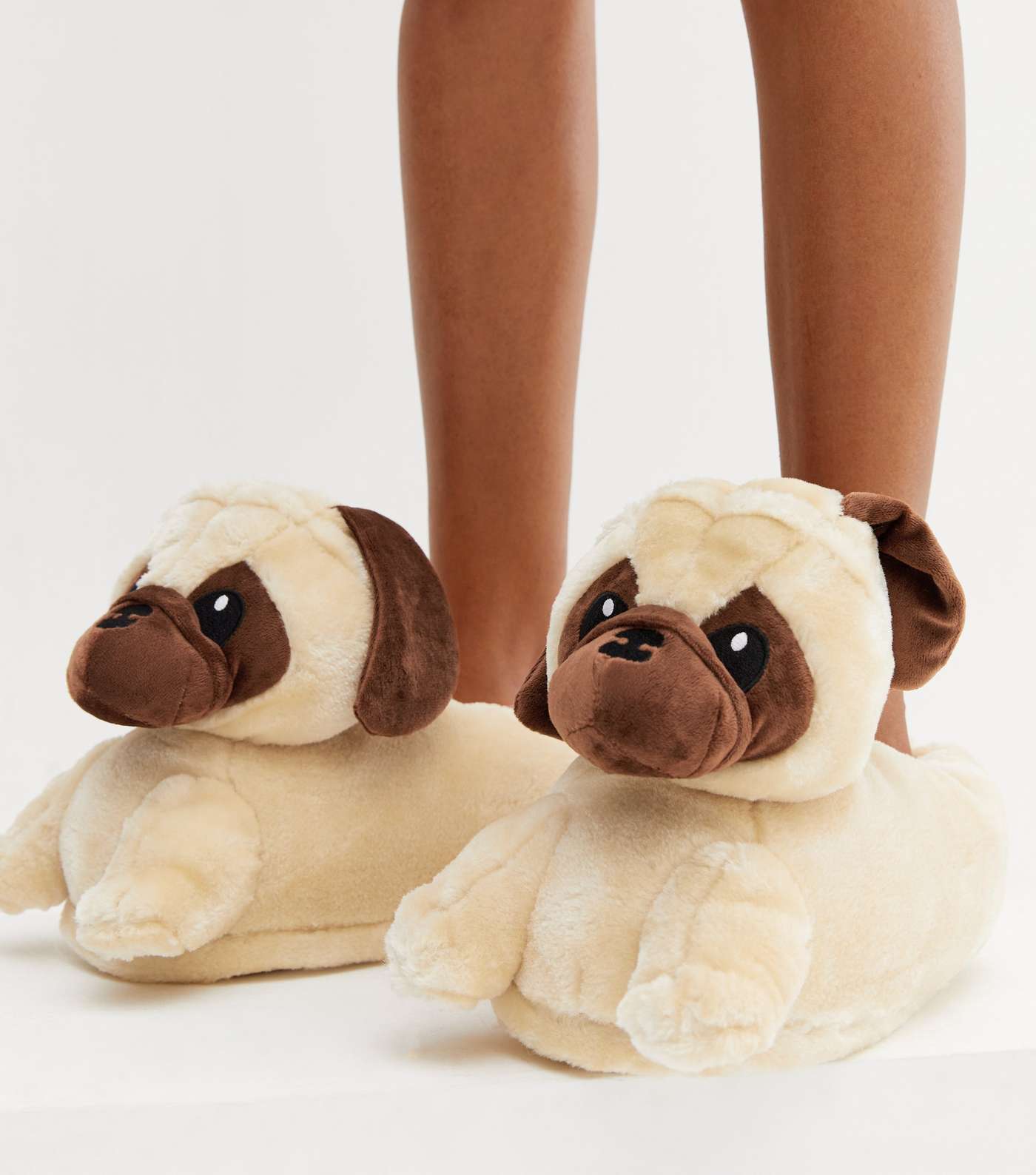 Off White Pug Slippers