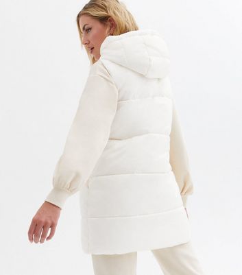 white puffer gilet womens