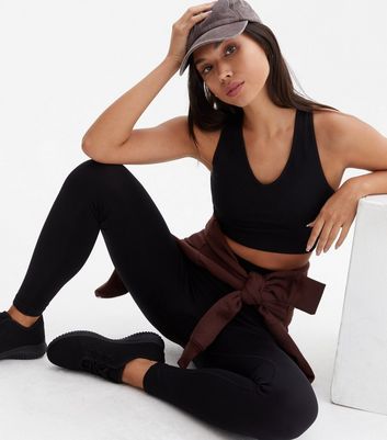 Black Seamless High Waist Sports 