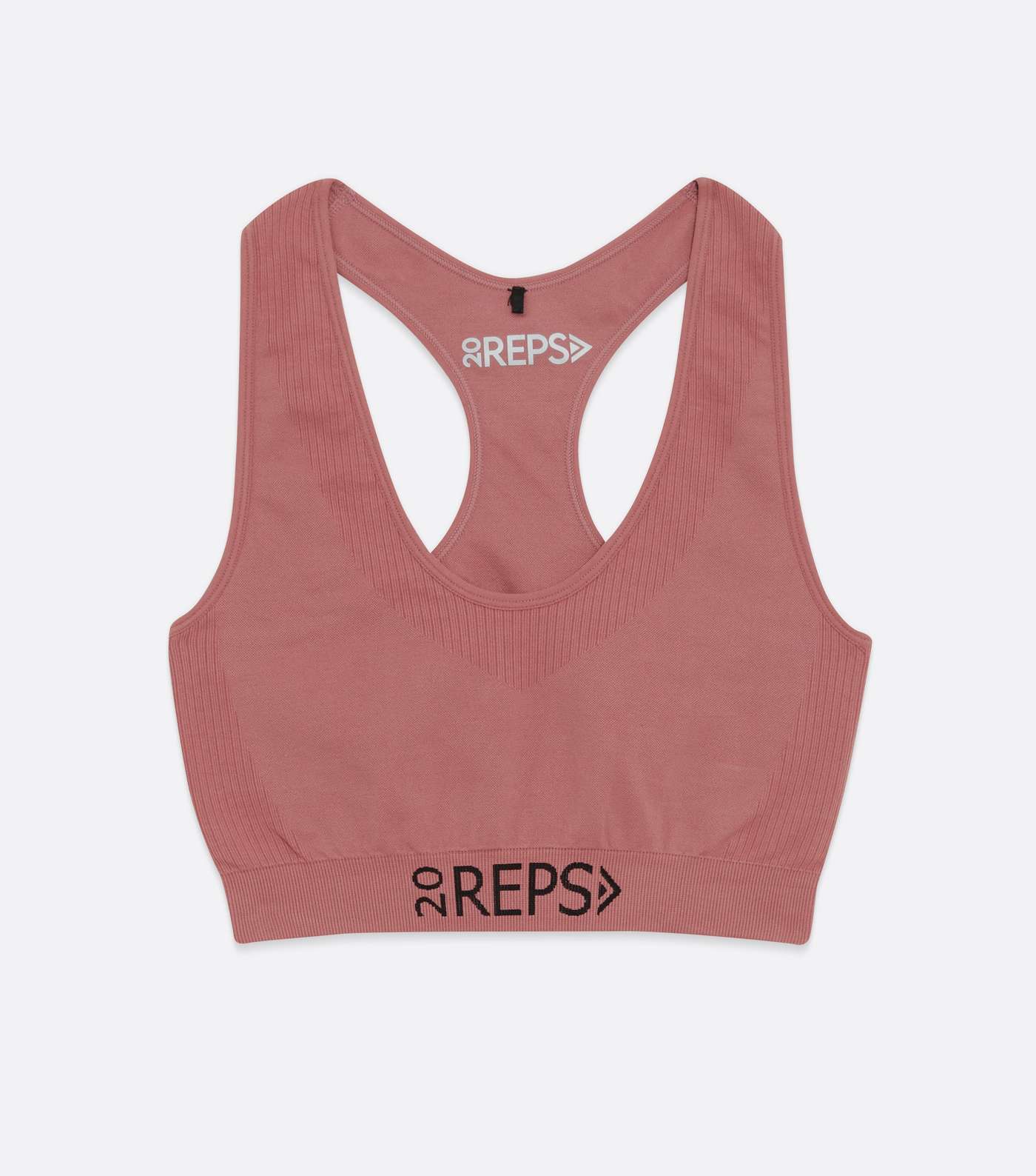 20 Reps Mid Pink Logo Seamless Sports Crop Top Image 5