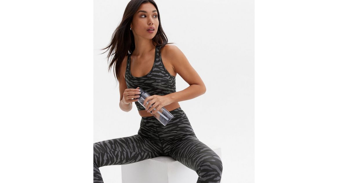 Fitness Women Leggings Fashion Zebra Pattern Print High Waist