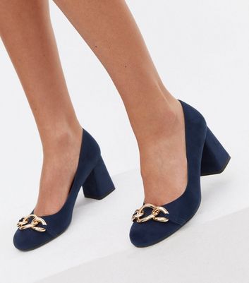 Navy court best sale shoes new look