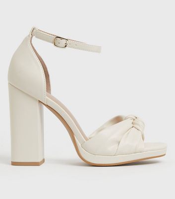 new look off white sandals